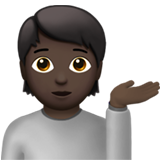Person Tipping Hand: Dark Skin Tone, the design in this release