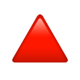 Red Triangle Pointed up as drawn by Apple in iOS 13.2