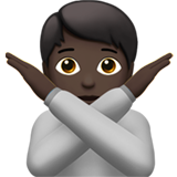 Person Gesturing NO: Dark Skin Tone, the design in this release