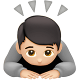 Person Bowing: Light Skin Tone, the design in this release