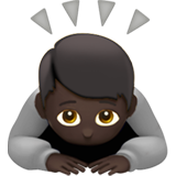 Person Bowing: Dark Skin Tone, the design in this release