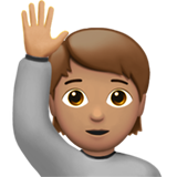 Person Raising Hand: Medium Skin Tone, the design in this release