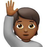 Person Raising Hand: Medium-Dark Skin Tone, the design in this release