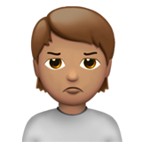 Person Pouting: Medium Skin Tone, the design in this release