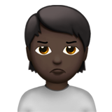 Person Pouting: Dark Skin Tone, the design in this release