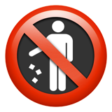 No Littering as drawn by Apple in iOS 13.2