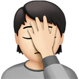 Person Facepalming: Light Skin Tone, the design in this release