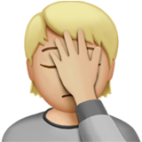 Person Facepalming: Medium-Light Skin Tone, the design in this release