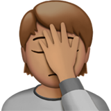 Person Facepalming: Medium Skin Tone, the design in this release