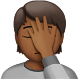 Person Facepalming: Medium-Dark Skin Tone, the design in this release