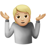 Person Shrugging: Medium-Light Skin Tone, the design in this release