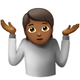 Person Shrugging: Medium-Dark Skin Tone, the design in this release