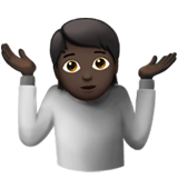 Person Shrugging: Dark Skin Tone, the design in this release