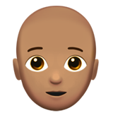 Person: Medium Skin Tone, Bald, the design in this release