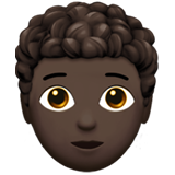 Person: Dark Skin Tone, Curly Hair, the design in this release