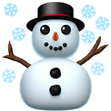 Snowman as drawn by Apple in iOS 13.2