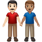 Men Holding Hands: Light Skin Tone, Medium Skin Tone, the previous design
