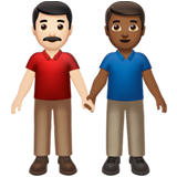 Men Holding Hands: Light Skin Tone, Medium-Dark Skin Tone, the previous design