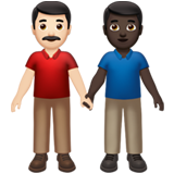 Men Holding Hands: Light Skin Tone, Dark Skin Tone, the previous design
