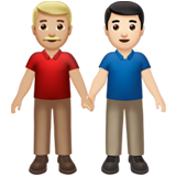 Men Holding Hands: Medium-Light Skin Tone, Light Skin Tone, the previous design