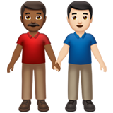 Men Holding Hands: Medium-Dark Skin Tone, Light Skin Tone, the previous design