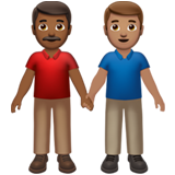 Men Holding Hands: Medium-Dark Skin Tone, Medium Skin Tone, the previous design