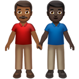 Men Holding Hands: Medium-Dark Skin Tone, Dark Skin Tone, the previous design