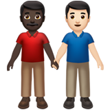 Men Holding Hands: Dark Skin Tone, Light Skin Tone, the previous design