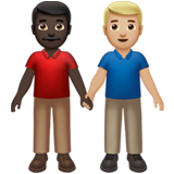 Men Holding Hands: Dark Skin Tone, Medium-Light Skin Tone, the previous design