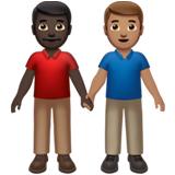 Men Holding Hands: Dark Skin Tone, Medium Skin Tone, the previous design