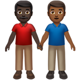 Men Holding Hands: Dark Skin Tone, Medium-Dark Skin Tone, the previous design