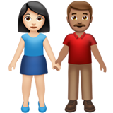 Woman and Man Holding Hands: Light Skin Tone, Medium Skin Tone, the previous design