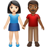 Woman and Man Holding Hands: Light Skin Tone, Medium-Dark Skin Tone, the previous design