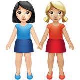 Women Holding Hands: Light Skin Tone, Medium-Light Skin Tone, the previous design