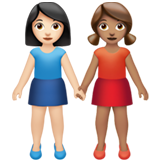 Women Holding Hands: Light Skin Tone, Medium Skin Tone, the previous design