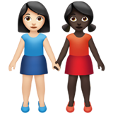 Women Holding Hands: Light Skin Tone, Dark Skin Tone, the previous design