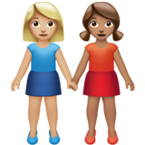 Women Holding Hands: Medium-Light Skin Tone, Medium Skin Tone, the previous design