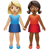 Women Holding Hands: Medium-Light Skin Tone, Medium-Dark Skin Tone, the previous design