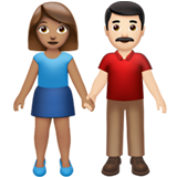 Woman and Man Holding Hands: Medium Skin Tone, Light Skin Tone, the previous design