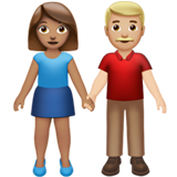 Woman and Man Holding Hands: Medium Skin Tone, Medium-Light Skin Tone, the previous design