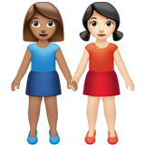 Women Holding Hands: Medium Skin Tone, Light Skin Tone, the previous design
