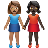 Women Holding Hands: Medium Skin Tone, Dark Skin Tone, the previous design