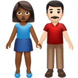 Woman and Man Holding Hands: Medium-Dark Skin Tone, Light Skin Tone, the previous design