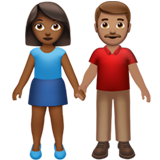 Woman and Man Holding Hands: Medium-Dark Skin Tone, Medium Skin Tone, the previous design