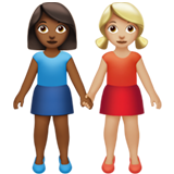 Women Holding Hands: Medium-Dark Skin Tone, Medium-Light Skin Tone, the previous design
