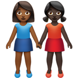 Women Holding Hands: Medium-Dark Skin Tone, Dark Skin Tone, the previous design