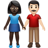 Woman and Man Holding Hands: Dark Skin Tone, Light Skin Tone, the previous design
