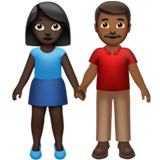 Woman and Man Holding Hands: Dark Skin Tone, Medium-Dark Skin Tone, the previous design