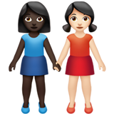 Women Holding Hands: Dark Skin Tone, Light Skin Tone, the previous design