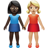Women Holding Hands: Dark Skin Tone, Medium-Light Skin Tone, the previous design